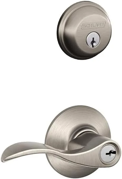 Schlage Deadbolt & F51 Lever, Satin Nickel thumbnail
