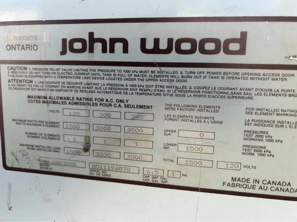 John Wood 30-Gallon Electric Hot Water Tank image indicator(5)