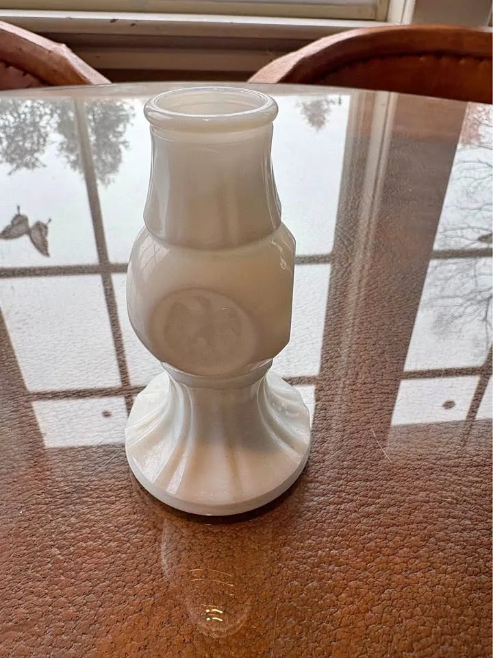 Milk glass candleholder
