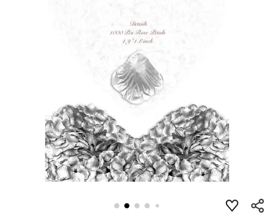 Fake Flower Petals Royal Blue and Silver image indicator(2)