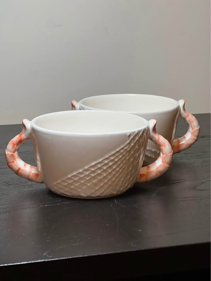 Shafford Sea Fare shrimp tail soup bowls 1986