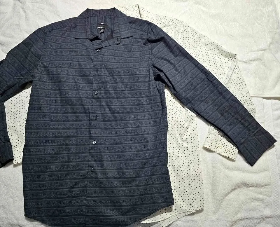 2 Men's Dress Shirts M Slim Fit