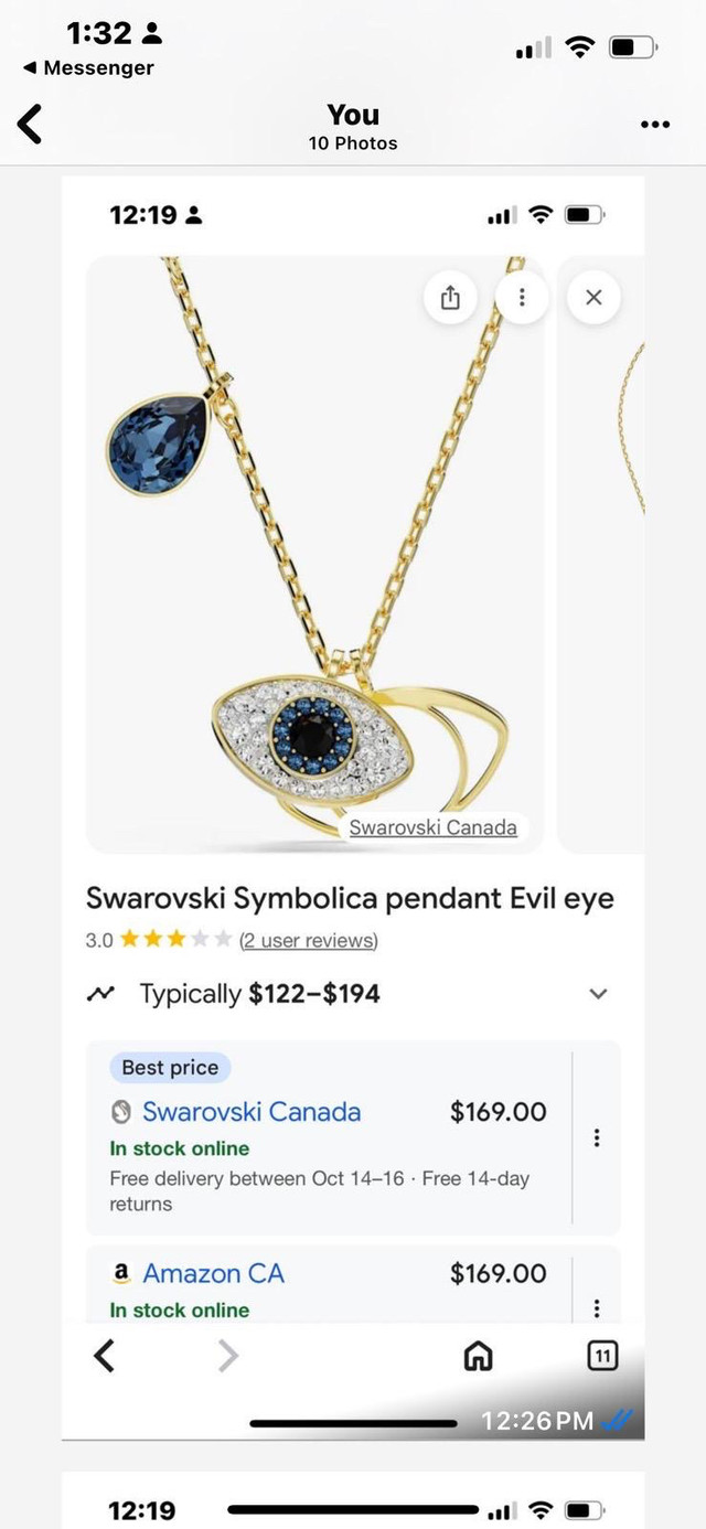 Swarovski Evil Eye Necklace