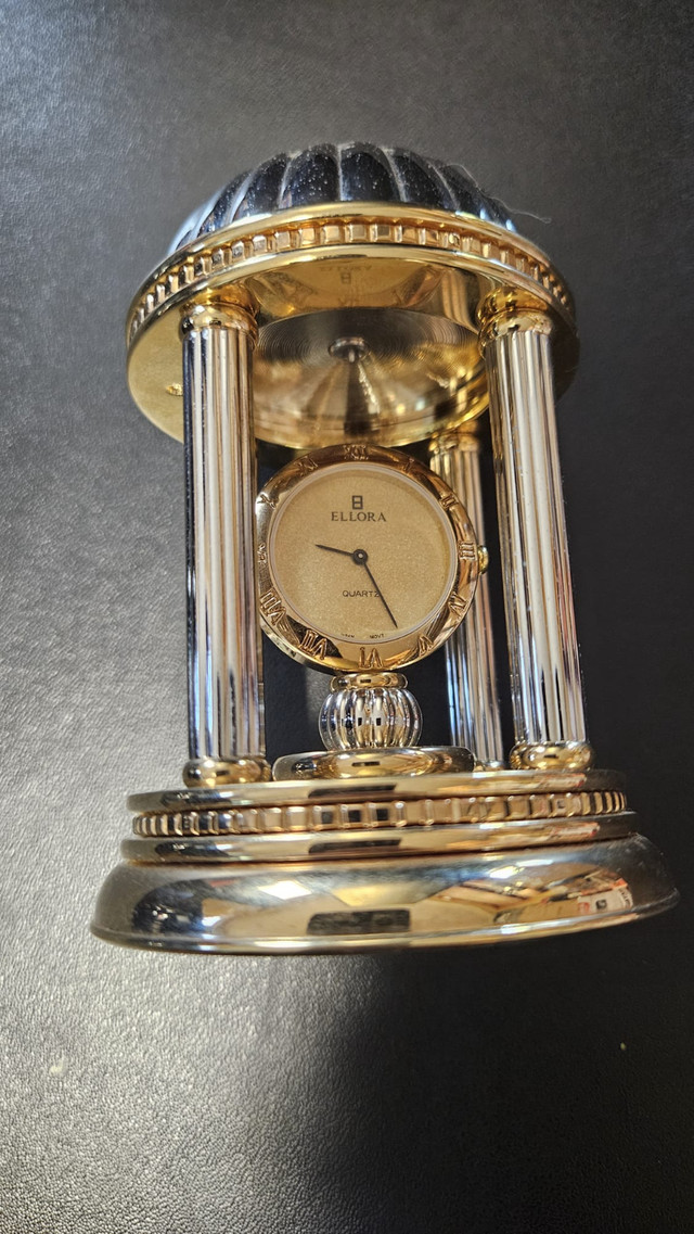 Ellora Japan-Made Miniature Clock – 3.8" | Needs New Battery