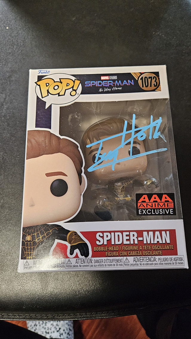 Tom Holland Signed Spider-Man: Funko Pop . Authenticated