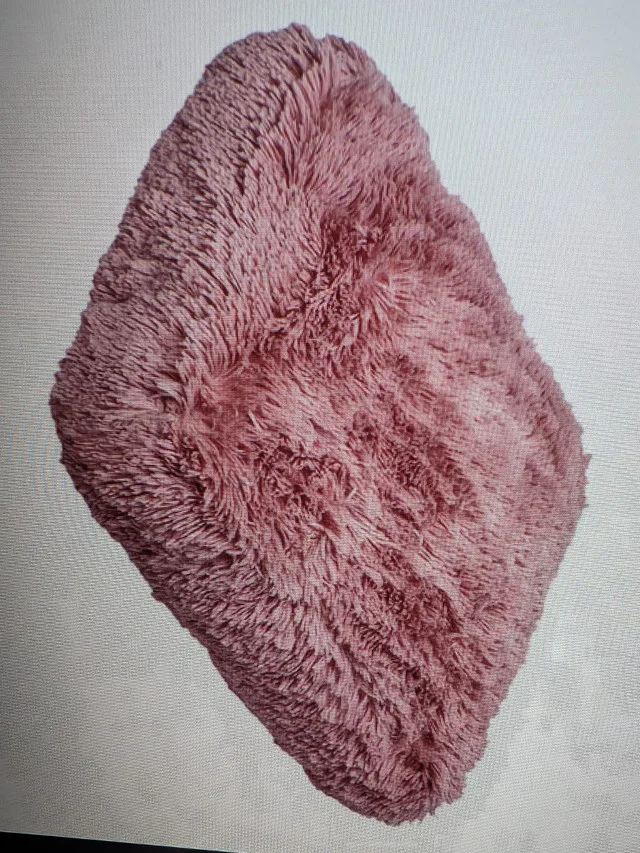 Plush Rectangular Pet Bed – Light Pink | Small | 56 x 40 x 13 cm image indicator(2)