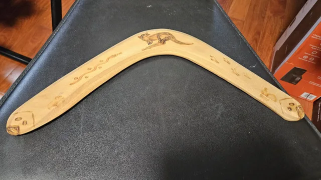 12.5" Antique Hand-Carved Aboriginal Throwing Boomerang | $65 thumbnail