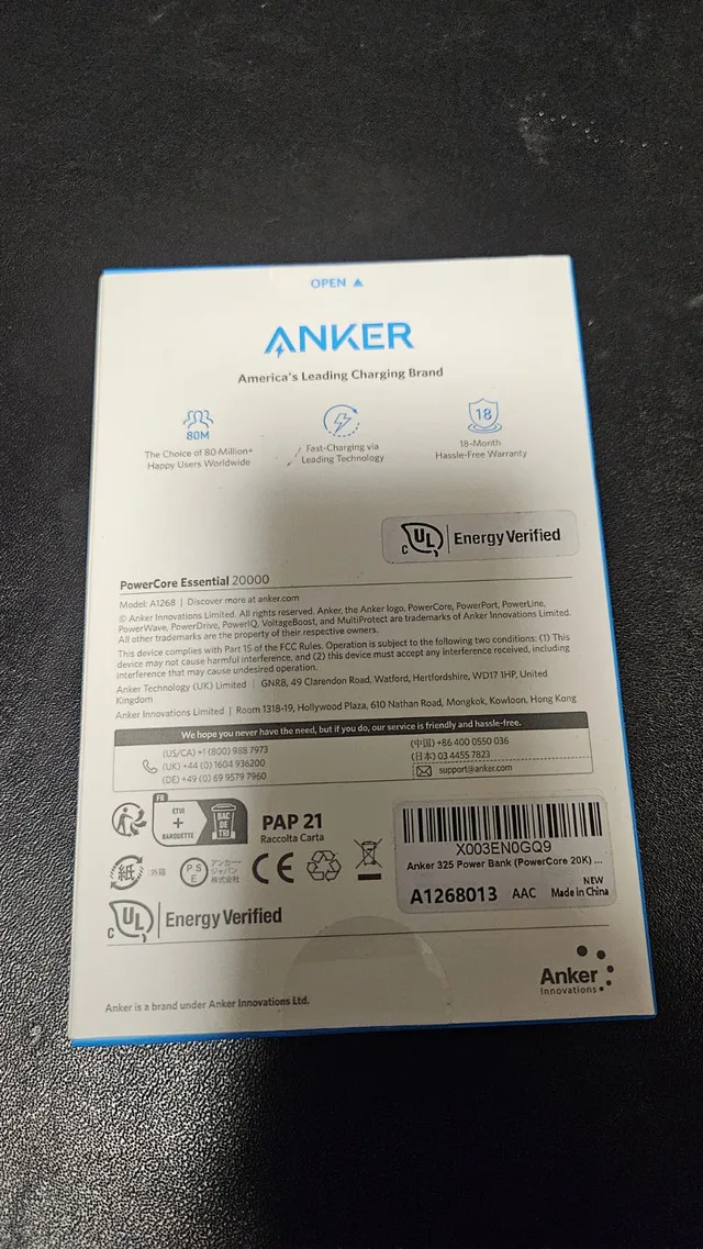New Anker 20,000mAh Power Bank – Black | $45 thumbnail