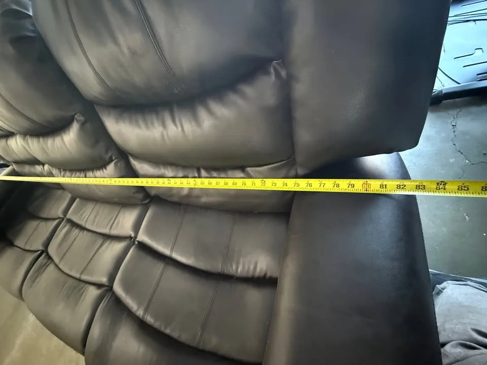 BLACK RECLINING SOFA IN THE BRAND NEW CONDITION.MAKE BEST YOUR O image indicator(6)