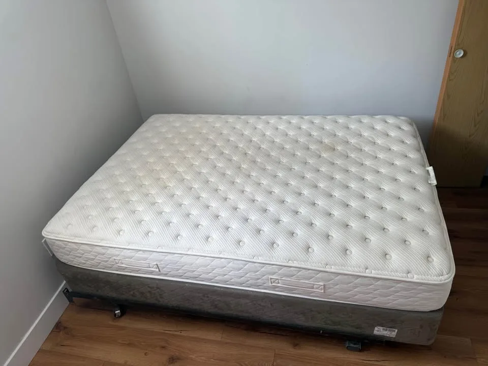 Box spring+Mattress+frame IN VERY GOOD CONDITION image indicator(2)