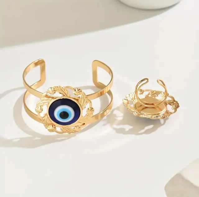 Evil Eye Ring and Bangle Set image indicator(2)