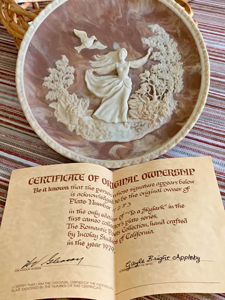 Collectors Plate. Vintage collectible plate. Home decor. Hand ca