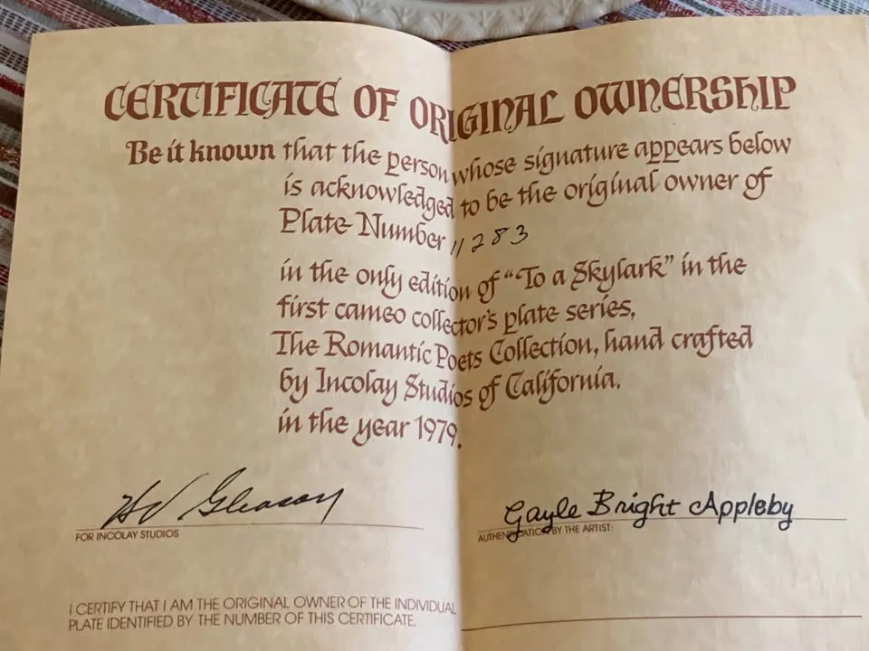 Collectors Plate. Vintage collectible plate. Home decor. Hand ca image indicator(4)