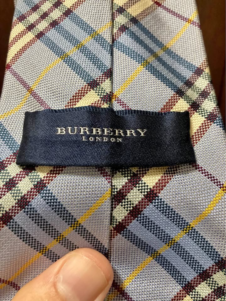 Burberry blue plaid tie