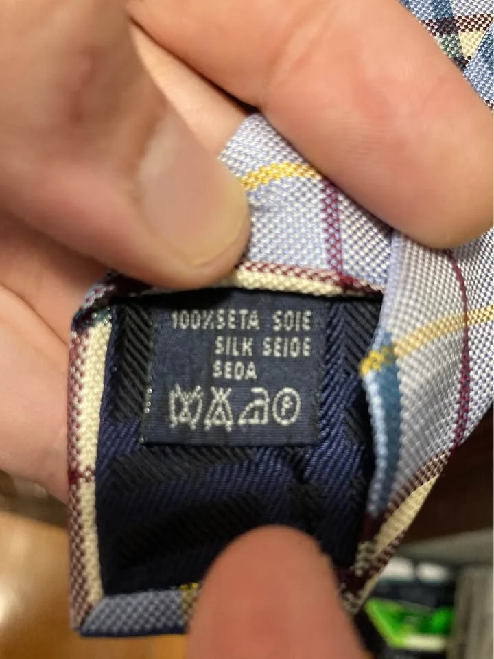 Burberry blue plaid tie image indicator(4)