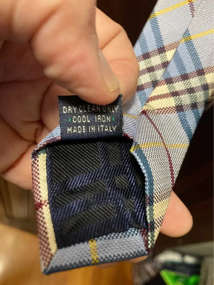 Burberry blue plaid tie image indicator(5)