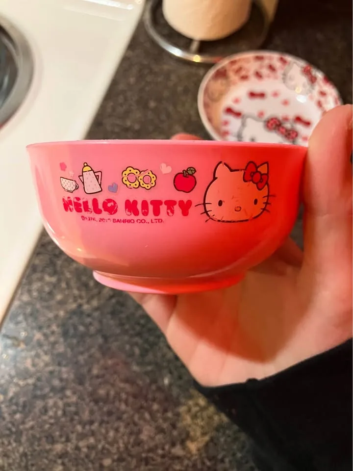Hello Kitty plate / bowl / cutlery lot image indicator(3)