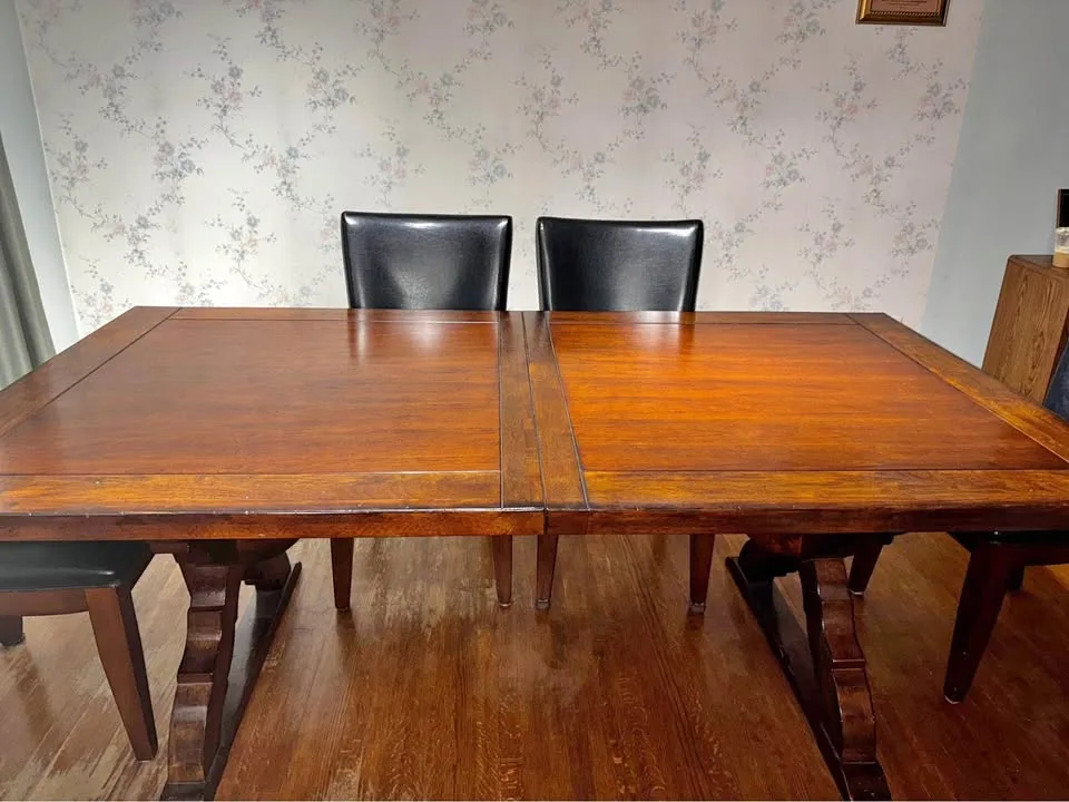 SOLID wood dining table- BEAUTIFUL!