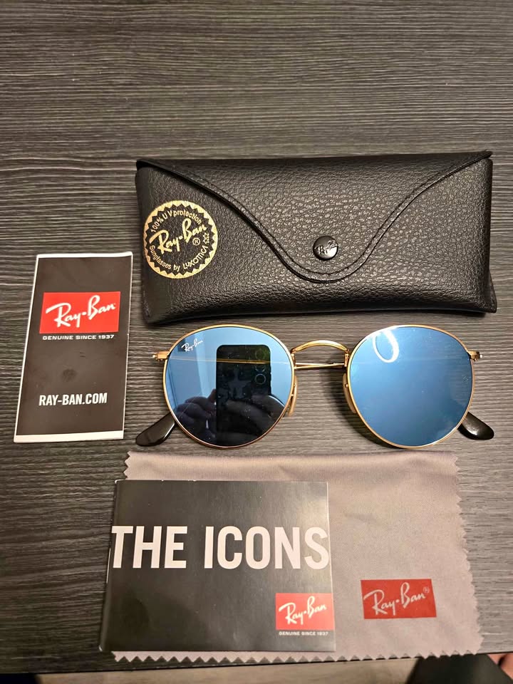 RAYBAN Round Flash glasses, never used
