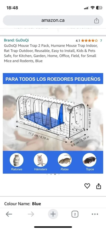 Humane Mouse Trap Indoor, Rat Trap Outdoor image indicator(2)
