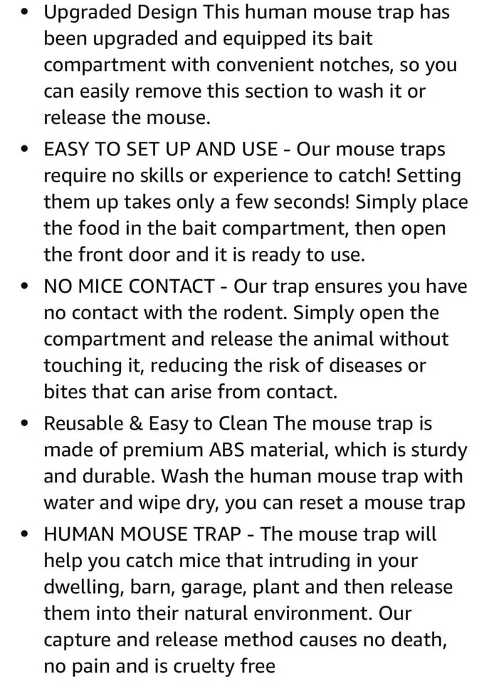 Humane Mouse Trap Indoor, Rat Trap Outdoor image indicator(3)