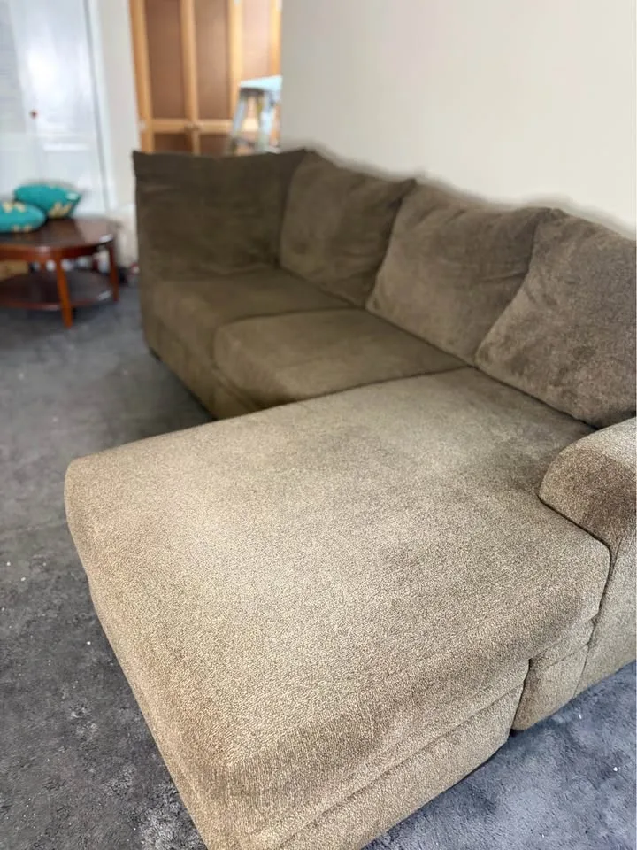 Light Brown 2-Piece Sectional Couch image indicator(2)