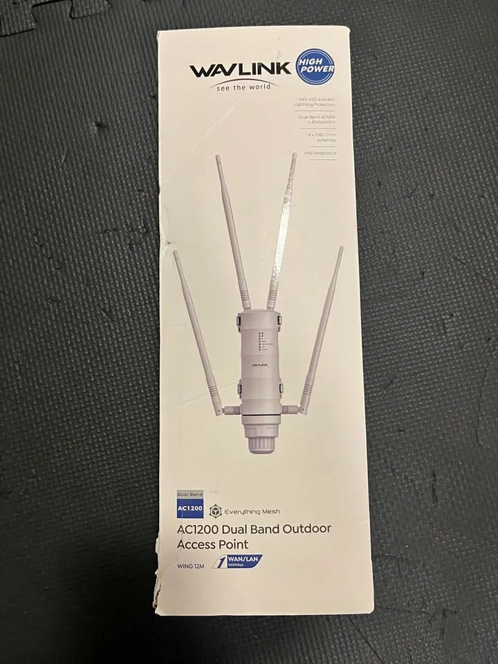 Wavlink AC1200 Dual Band Outdoor Access Point WING12M thumbnail