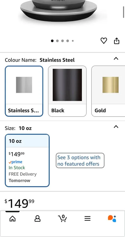 Ember Mug 2 - Temperature Control Smart Mug 10oz, Copper image indicator(3)