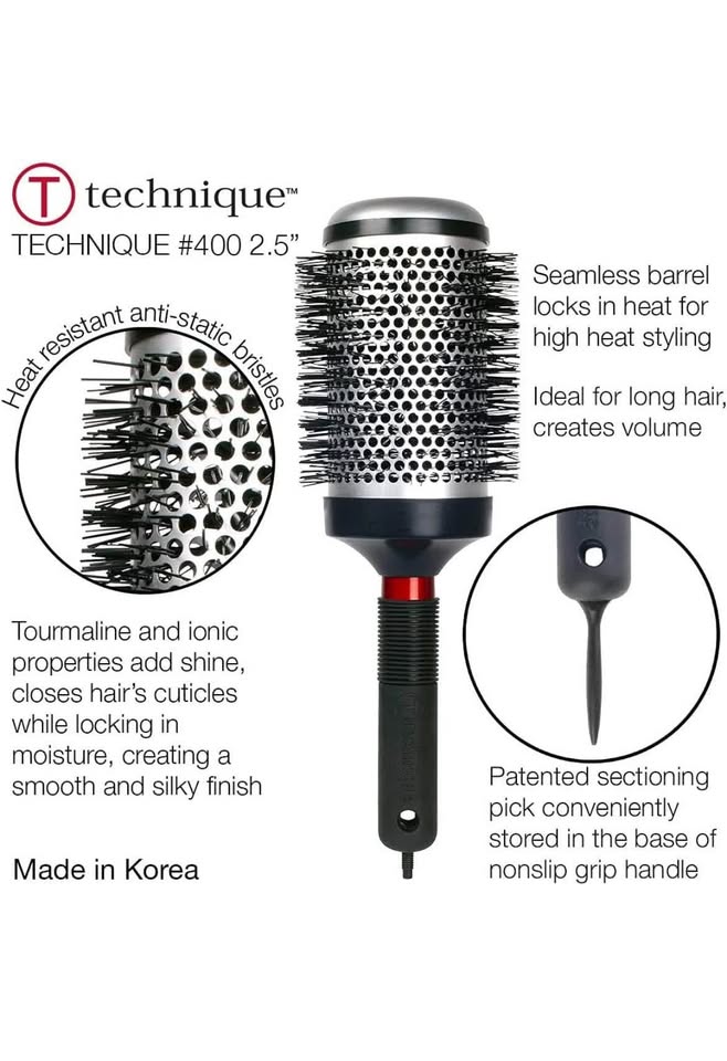 Thermal hair brush round barrel technique 400 - photo 4
