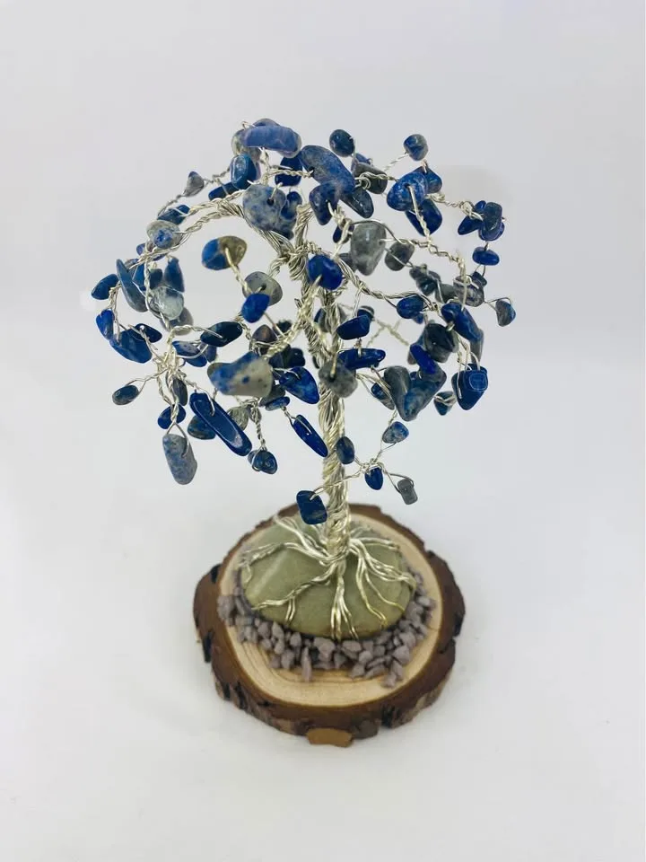 Handcrafted Lapis Lazuli Gemstone Tree - September Birthstone image indicator(2)