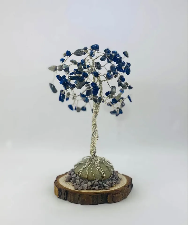 Handcrafted Lapis Lazuli Gemstone Tree - September Birthstone image indicator(3)