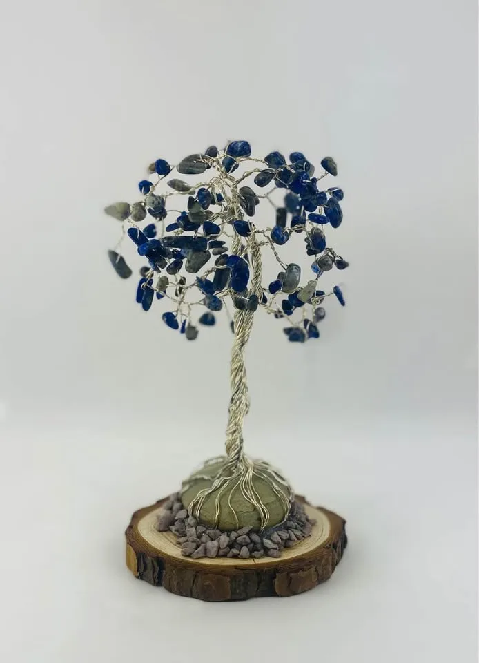 Handcrafted Lapis Lazuli Gemstone Tree - September Birthstone image indicator(4)