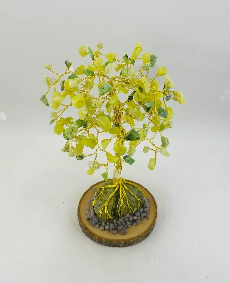 Handcrafted Olive Jade & Serpentine Gemstone Tree image indicator(4)