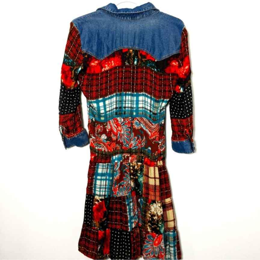 Patch work dress S - photo 2