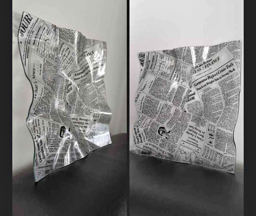 Glass platter from Switzerland