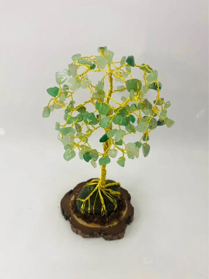 Handcrafted Green Aventurine Gemstone Tree - May Birthstone image indicator(2)
