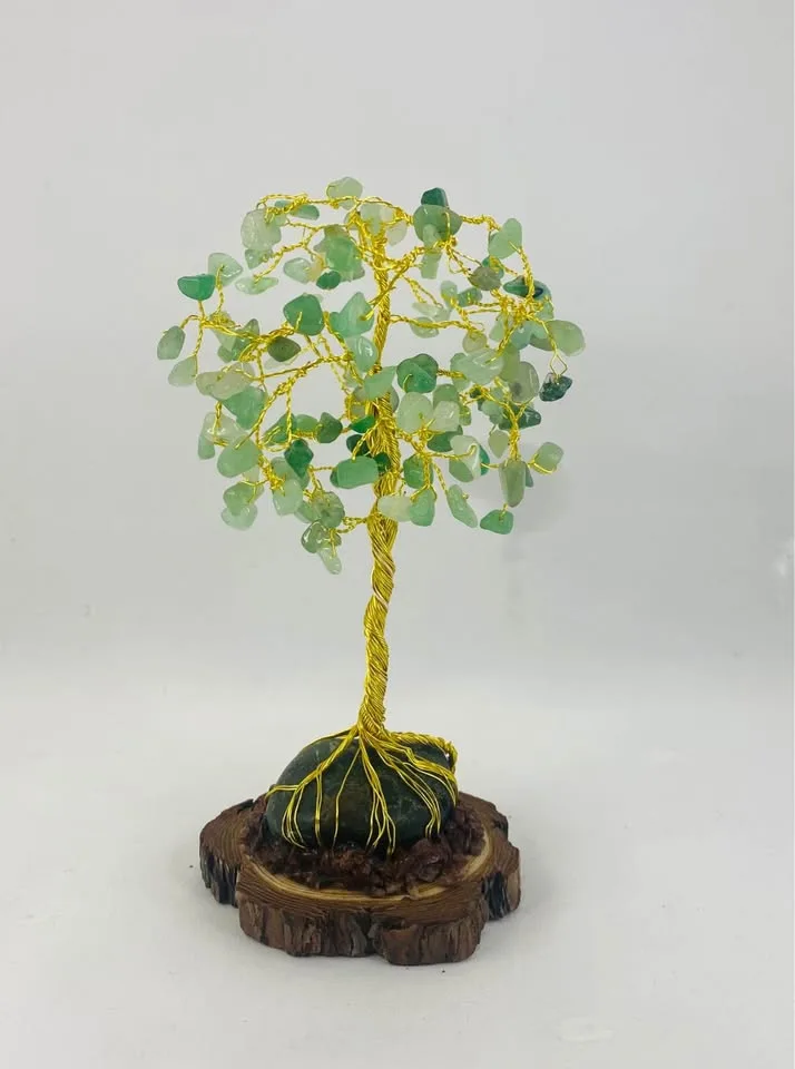 Handcrafted Green Aventurine Gemstone Tree - May Birthstone image indicator(3)