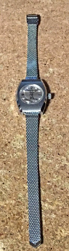 VINTAGE BRODEX ELECTRA 360 SILVER MESH BAND WOMEN'S WATCH