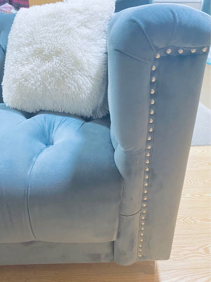 Love seat and chair set with 3 beautiful pillow cases - photo 4