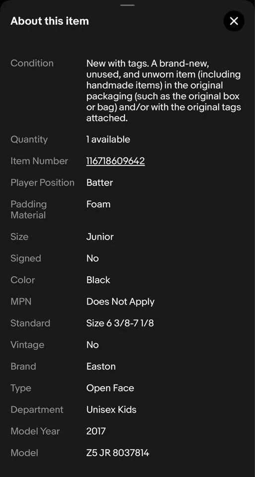 Easton Baseball Z5 Batter Helmet JR image indicator(10)