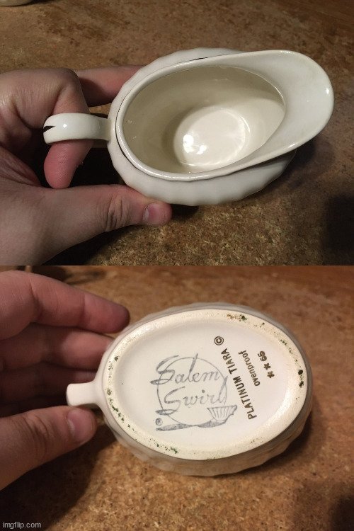SALEM SWIRL #65 PLATINUM TIARA CREAMER & SUGAR BOWL WITH LID - photo 3