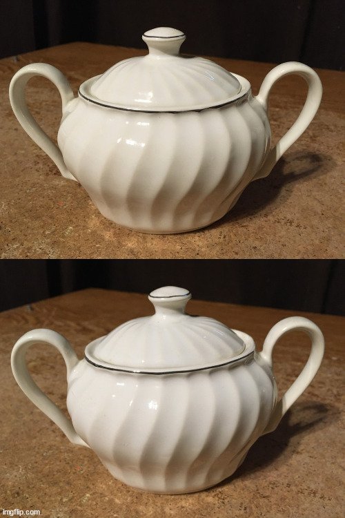 SALEM SWIRL #65 PLATINUM TIARA CREAMER & SUGAR BOWL WITH LID - photo 5