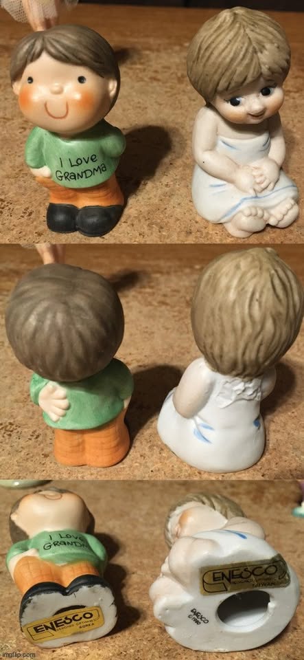 LOT OF 9 FIGURES ENESCO CLOWN KIDS SWAN BALLERINA GIRL ANGEL GRA - photo 2