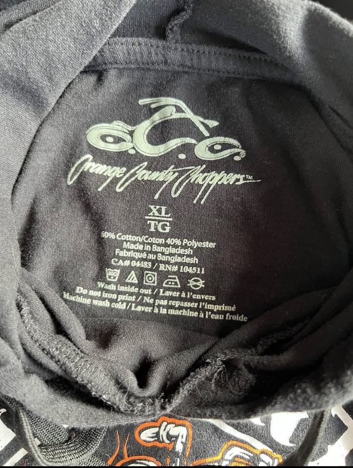 Orange County Choppers Hoodie XL Y2K Biker Flames - photo 3
