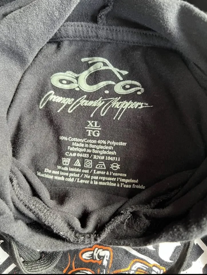 Orange County Choppers Hoodie XL Y2K Biker Flames image indicator(3)