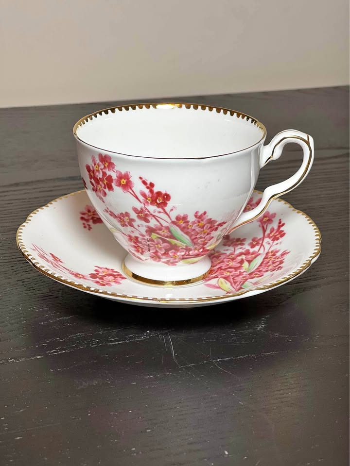 Royal Stafford "Wild Forget-me-nots" teacup and saucer set