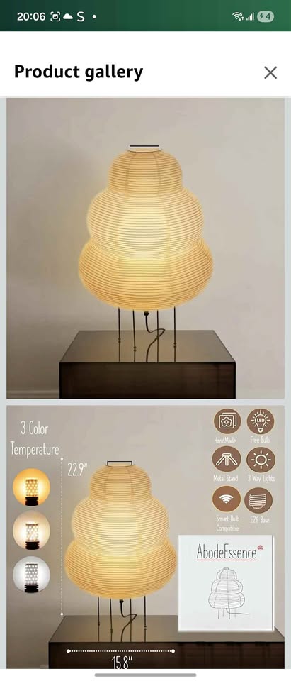 Japanese Noguchi Style Lamp