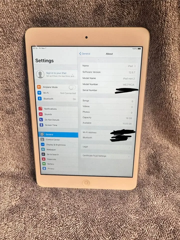 WiFi iPad Mini 2 16GB with NEW charging cable image indicator(3)