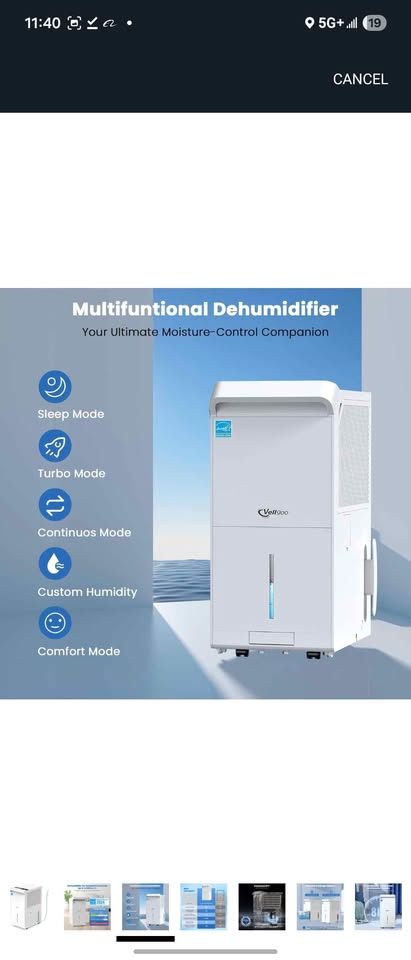 Vellgoo Max 120 Pint Dehumidifier with Pump - photo 5
