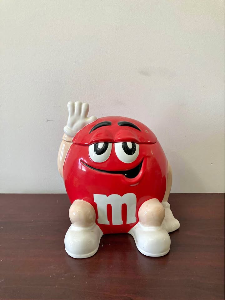 Vintage Red M&M Cookie Jar